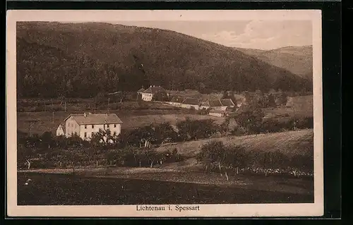 AK Lichtenau /Spessart, Gesamtansicht aus der Vogelschau
