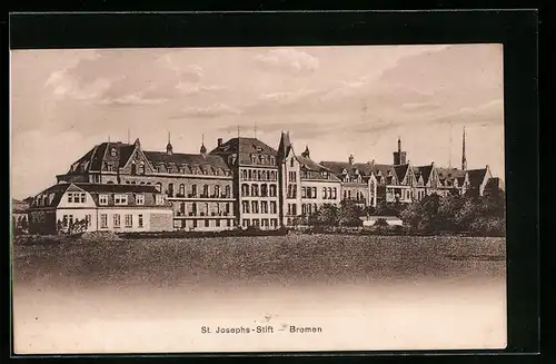 AK Bremen, St. Josephs-Stift, Gebäudeansicht