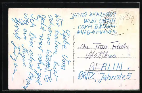 AK Haffkrug, Ostseebad, Strassenpartie mit Bäumen