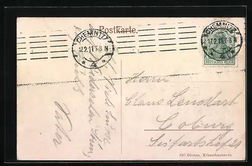 AK Chemnitz, Partie am Gasthof Küchwaldschänke