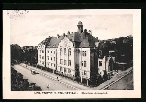 AK Hohenstein-Ernstthal, Königl. Amtsgericht aus der Vogelschau