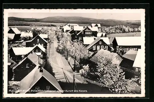 AK Hohegeiss i. Harz, Ortsansicht im Schnee