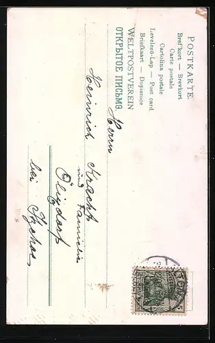 AK Junge läutet die Glocke zu Neujahr