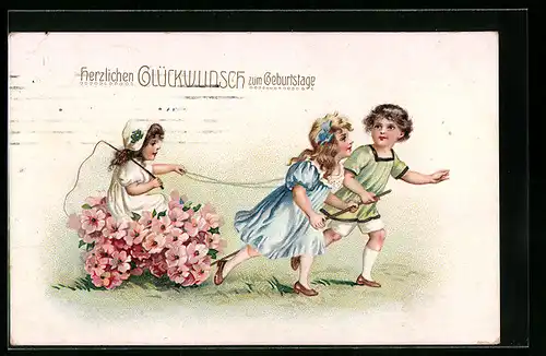 AK Kinder gratulieren zum Geburtstag