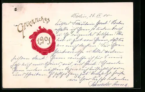 AK Jahreszahl 1901 mit Siegel