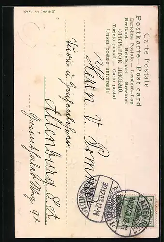 AK Jahreszahl 1904 mit vierblättrigen Kleeblättern