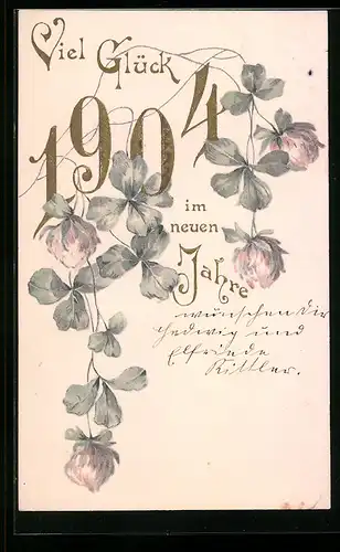 AK Jahreszahl 1904, Kleeblätter