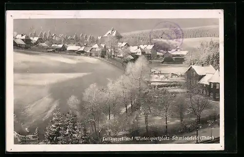 AK Schmiedefeld /Thür., Teilansicht im Winter