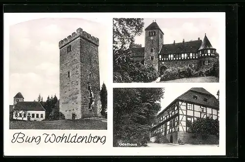 AK Wohldenberg, Burg Wohldenberg, Gasthaus im Ort