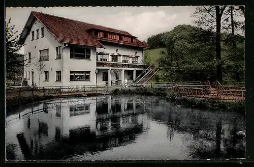 AK Bruchhausen /Ottbergen, Cafe Restaurant Pension Haus Silberteich