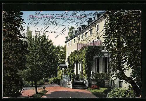 AK Alexandersbad, Kuranstalt, Haupteingang