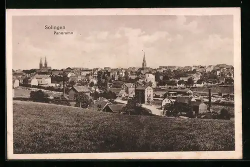 AK Solingen, Panorama der Ortschaft