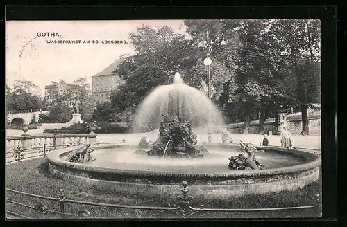 AK Gotha, Wasserkünste am Schlossberg
