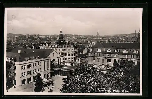 AK Elberfeld, Ortsansicht mit Döppersberg