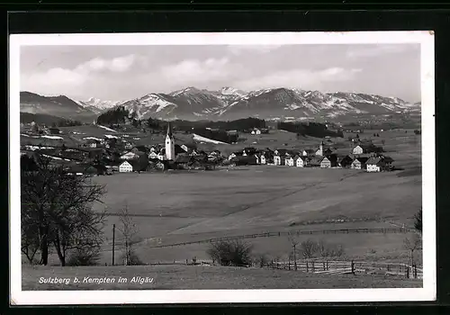 AK Sulzberg b. Kempten, Ortsansicht mit Kirche