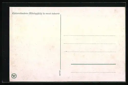 AK Kaiserslautern (Rheinpfalz), Blick zum Gewerbemuseum