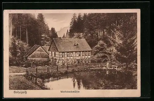 AK Hohegeiss, Blick zur Wolfsbachmühle