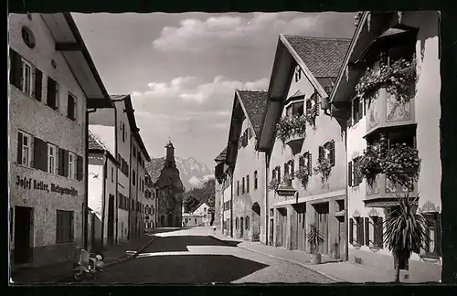 AK Füssen, Spitalgasse mit Schlicke