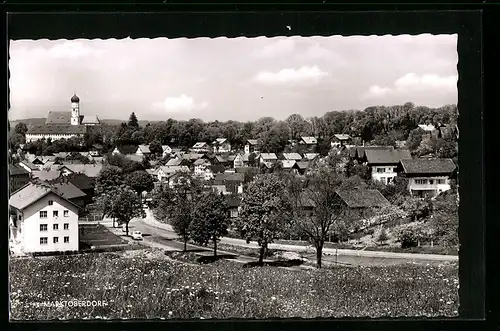 AK Marktoberdorf i. Allgäu, Ortsansicht mit Kirche