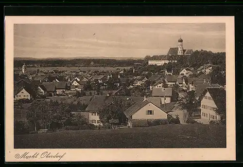 AK Markt Oberdorf, Gesamtansicht mit Kirche
