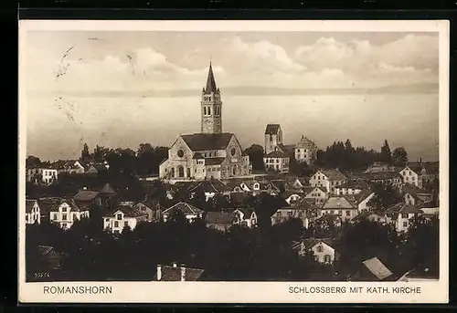 AK Romanshorn, Schlossberg mit Kath. Kirche