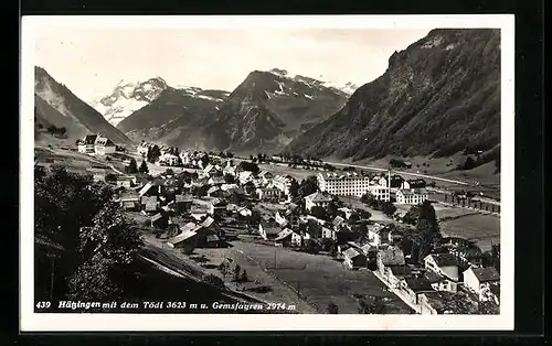 AK Hätzingen, Ansicht mit dem Tödi und Gemsfayren