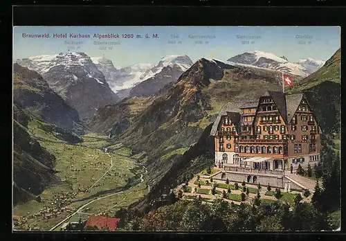 AK Braunwald, Hotel Kurhaus Alpenblick