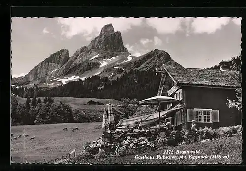 AK Braunwald, Gasthaus Rubschen mit Eggstock