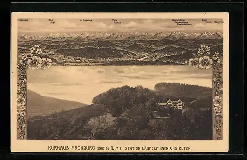 AK Läufelfingen, Kurhaus Frohburg, Gesamtansicht aus der Vogelschau