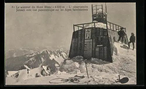 AK Mont Blanc, L`observatoire Janssen avec vue panoramique sur les Alpes Savoisiennes