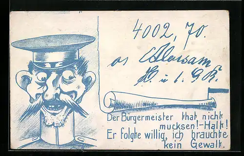 Künstler-AK Berlin, Hauptmann von Köpenick