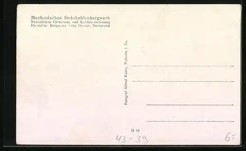 AK Mechanisches Steinkohlebergwerk, Kohle, Modellbau