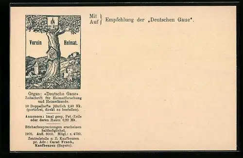 AK Deutsche Gaue, Zeitschrift für Heimatforschung und Heimatkunde