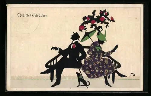 Künstler-AK Marte Graf: Nutzloses Sträuben