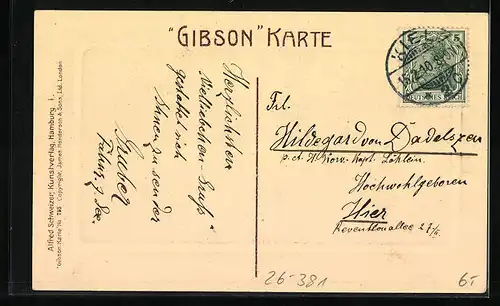 Künstler-AK Charles Dana Gibson: Mann umgeben von hübschen Frauen