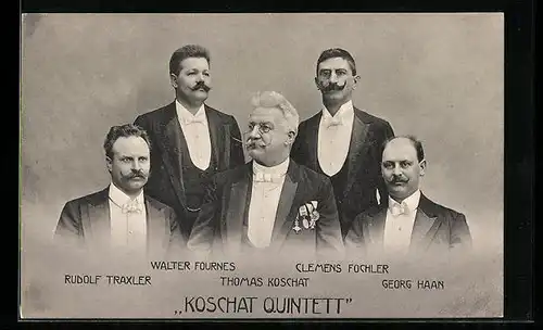 AK Koschat Quintett, Rudolf Traxler, Walter Fournes, Thomas Koschat, Clemens Fochler, Georg Haan