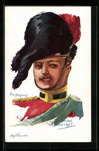 Künstler-AK Em. Dupuis: Highlander, Britischer Soldat