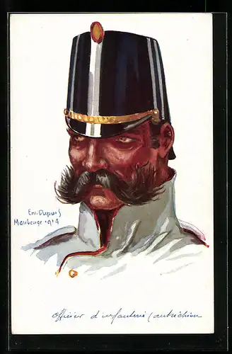 Künstler-AK Em. Dupuis: Österreichischer Infanterie-Offizier