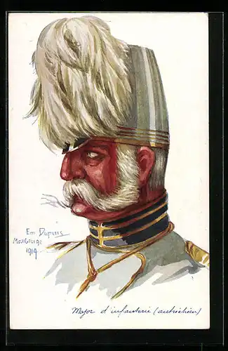Künstler-AK Em. Dupuis: Major d`infanterie autrichien
