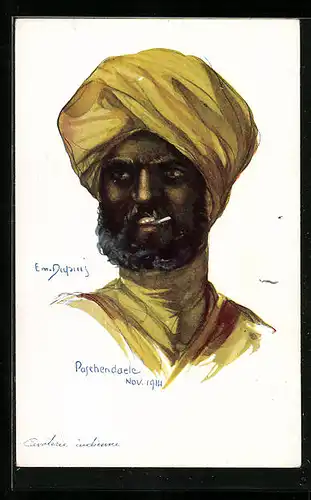 Künstler-AK Em. Dupuis: Soldat de Cavalerie Indienne