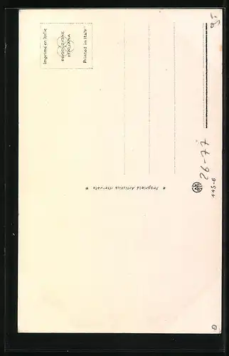 Künstler-AK E. Colombo: Dame mit Spazierstock auf der Wiese