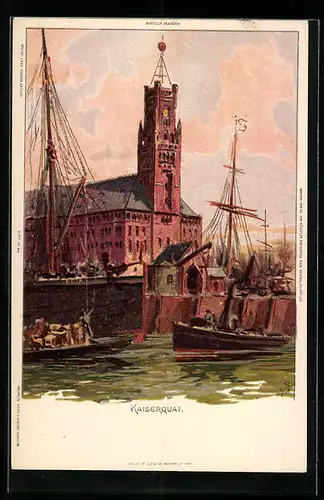 Künstler-AK Carl Biese: Hamburg, Kaiserquai