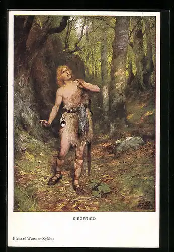 AK Siegfried im Wald, Richard Wagner-Zyklus
