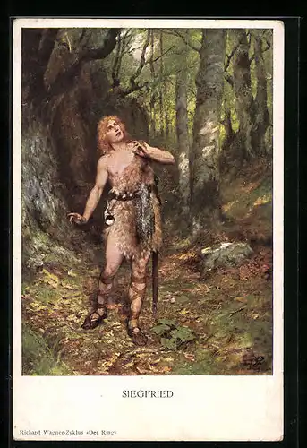AK Siegfried im Wald, Richard Wagner-Zyklus Der Ring