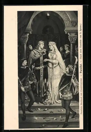 AK Parsifals Hochzeit mit Condviramour