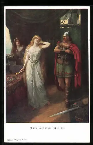 AK Tristan und Isolde, Szenenbild, Richard-Wagner-Zyklus
