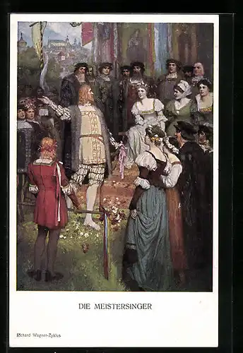 AK Die Meistersinger, Szenenbild, Richard-Wagner-Zyklus