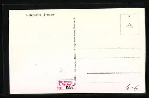 AK Linienschiff Hessen der Reichsmarine