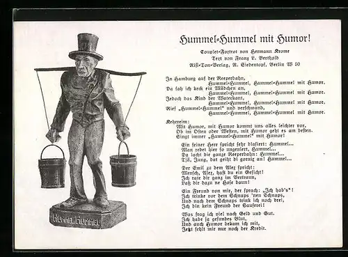 AK Hamburg, Hummel-Hummel mit Humor!, Liedtext Hummellied