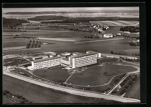 AK Schwenningen a. N., Städtisches Krankenhaus aus der Vogelschau